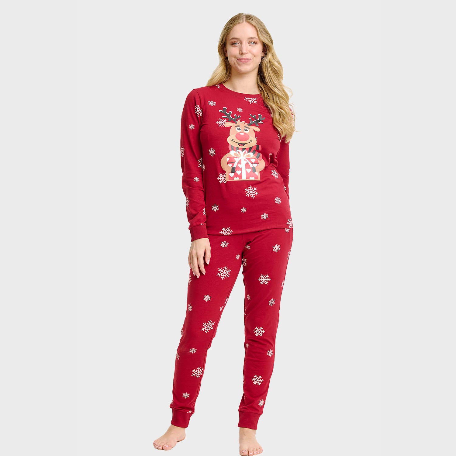 Rudolfs Cute Pyjamas Rød - Dame.